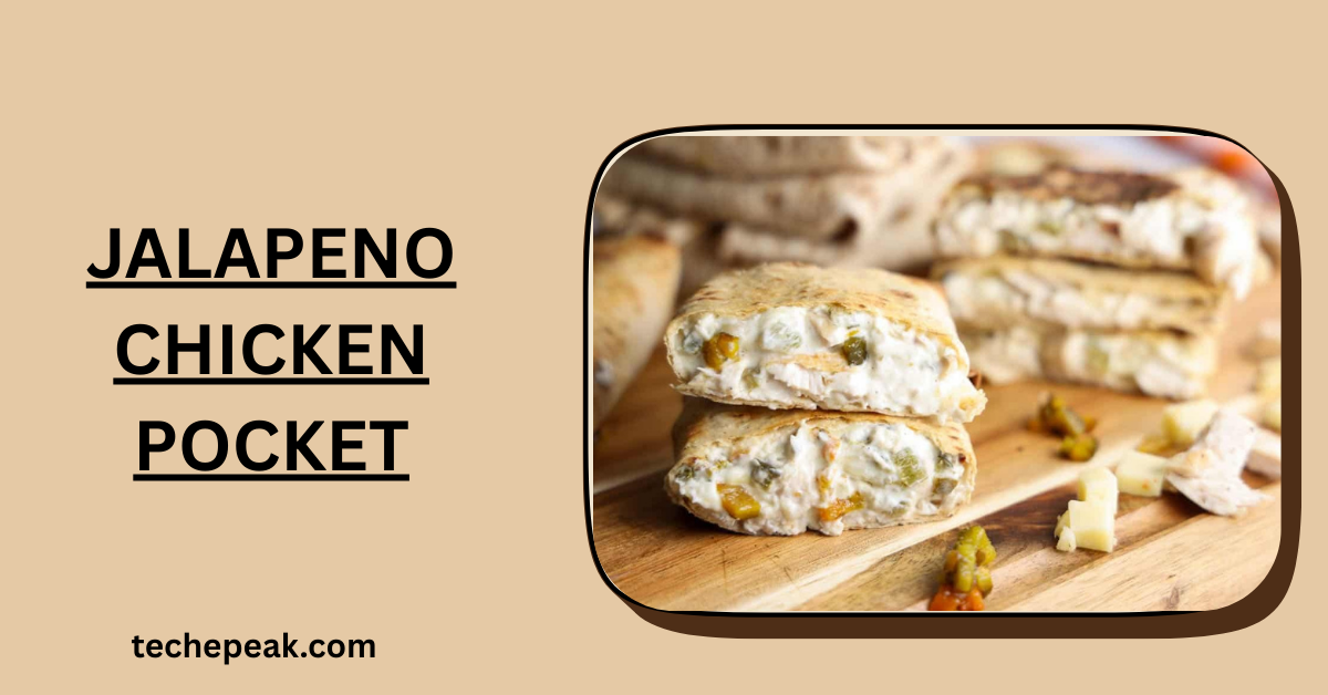 Crispy jalapeno chicken pocket filled with cheese and roasted peppers.