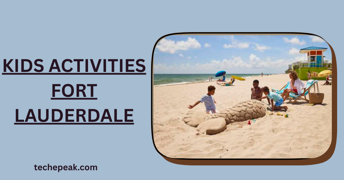 Family enjoying the Fort Lauderdale Beachfront Promenade with bikes and playgrounds.