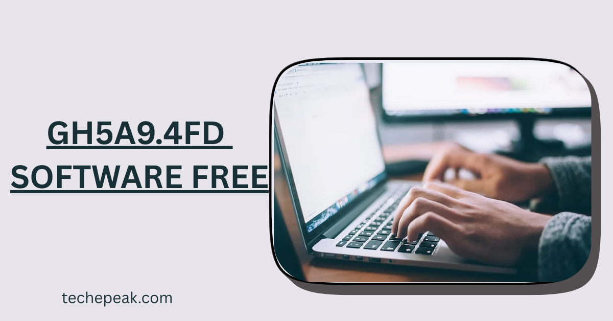 GH5A9.4FD Software Free interface showing system optimization tools on a computer screen.