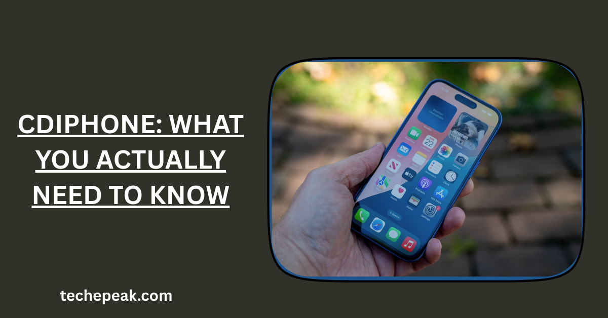 Old CD next to a modern iPhone showing the CDiPhone concept