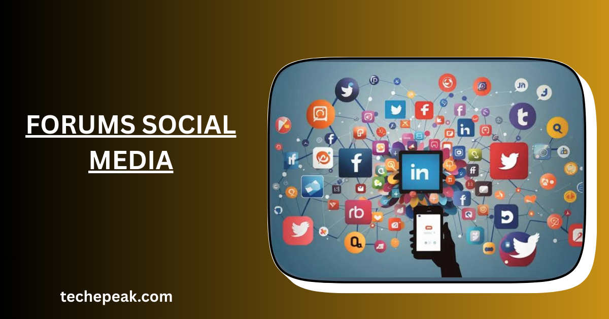 Forums social media platforms showing users engaging, sharing knowledge, and networking online