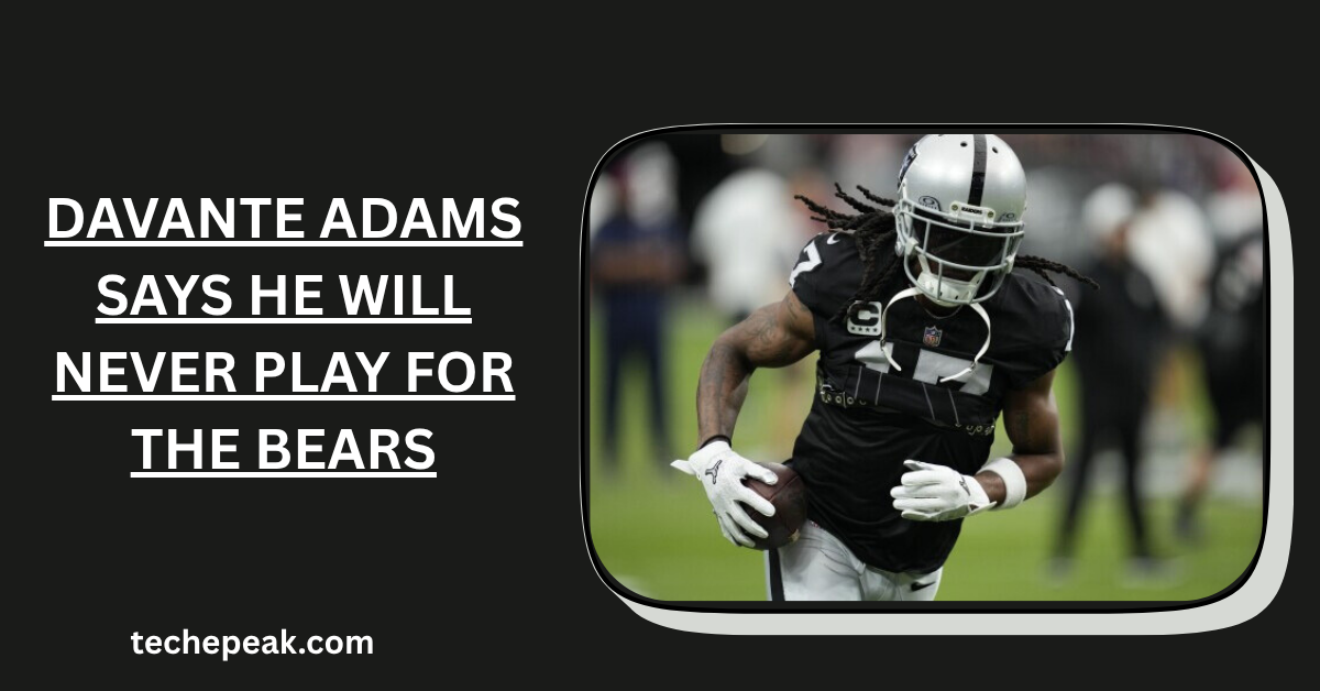 Davante Adams playing for Green Bay Packers against Chicago Bears