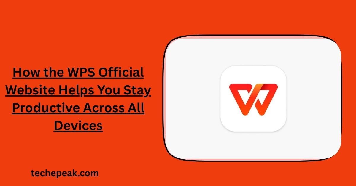 WPS Official Website dashboard showing cross-device productivity