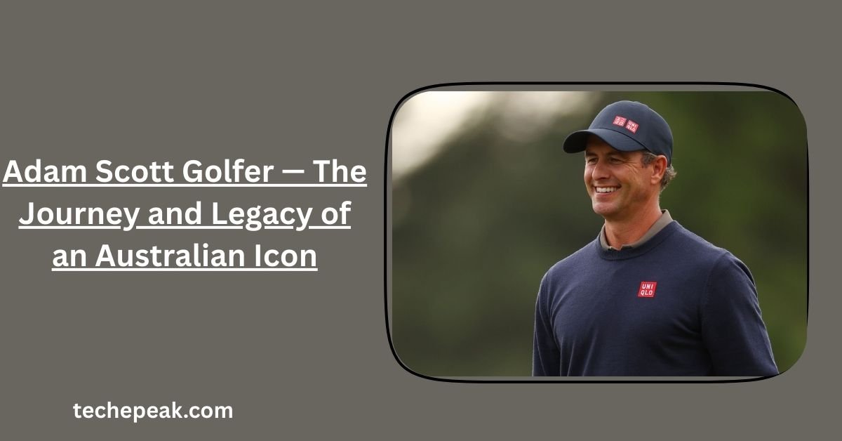 adam scott golfer swinging on the green