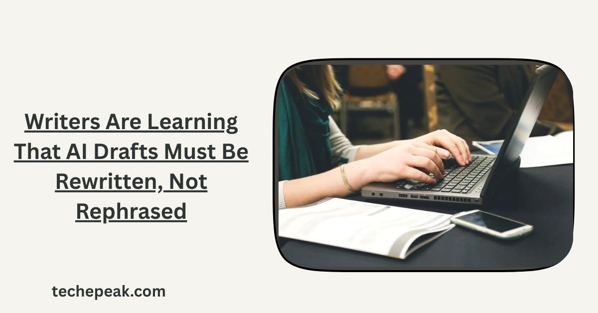 AI Drafts Must Be Rewritten for humanized content