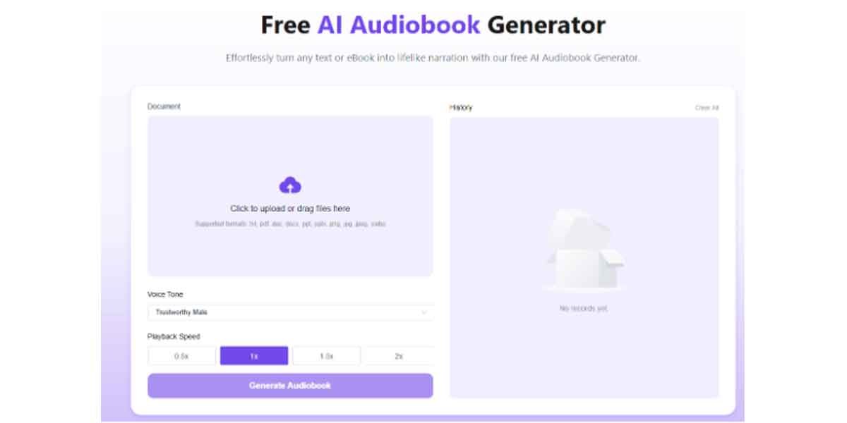 Free AI Audiobook Generator: Turning Text into Audio with Ease
