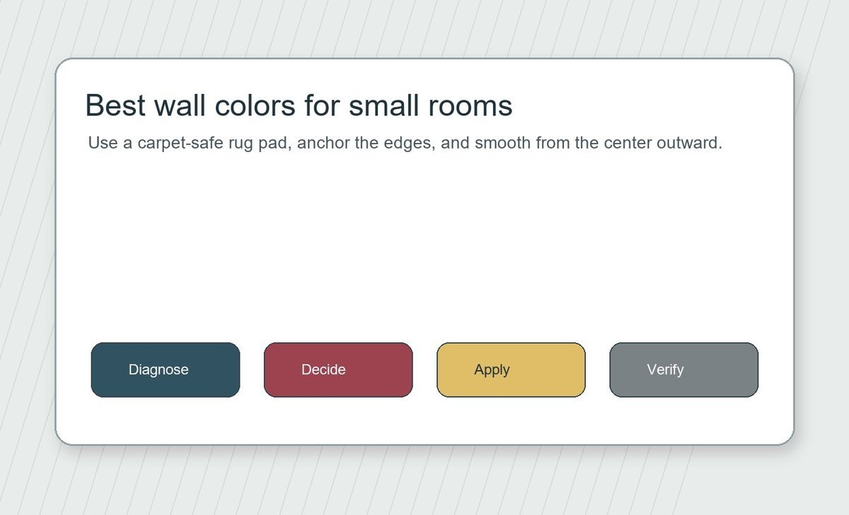A homeowner comparing paint swatches in a small room with natural light
