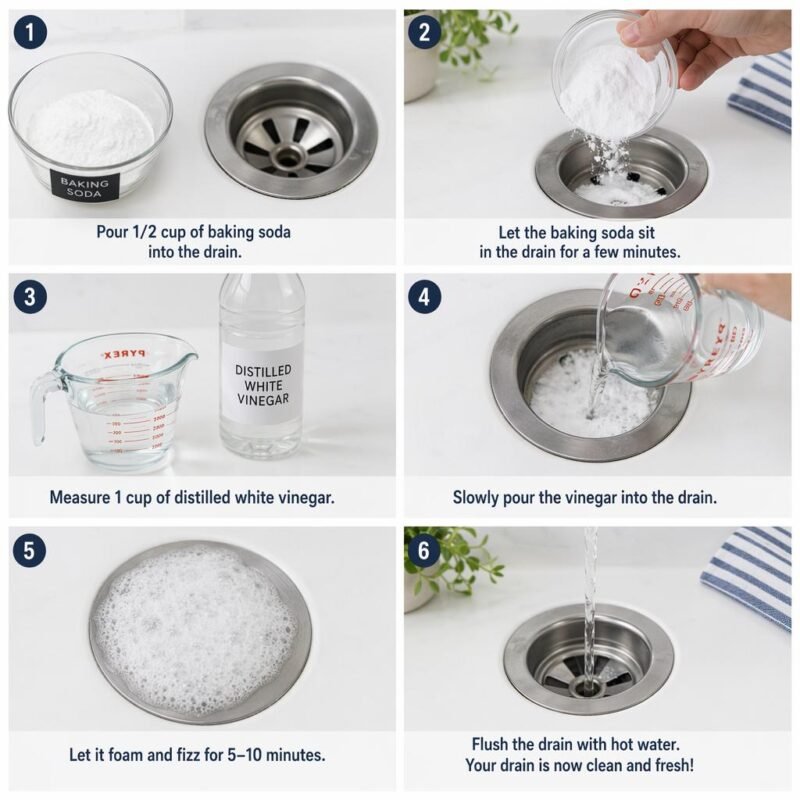 method 2 baking soda and vinegar